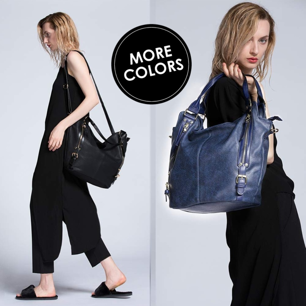 Zippered Large Hobo Double Compartment Bag
